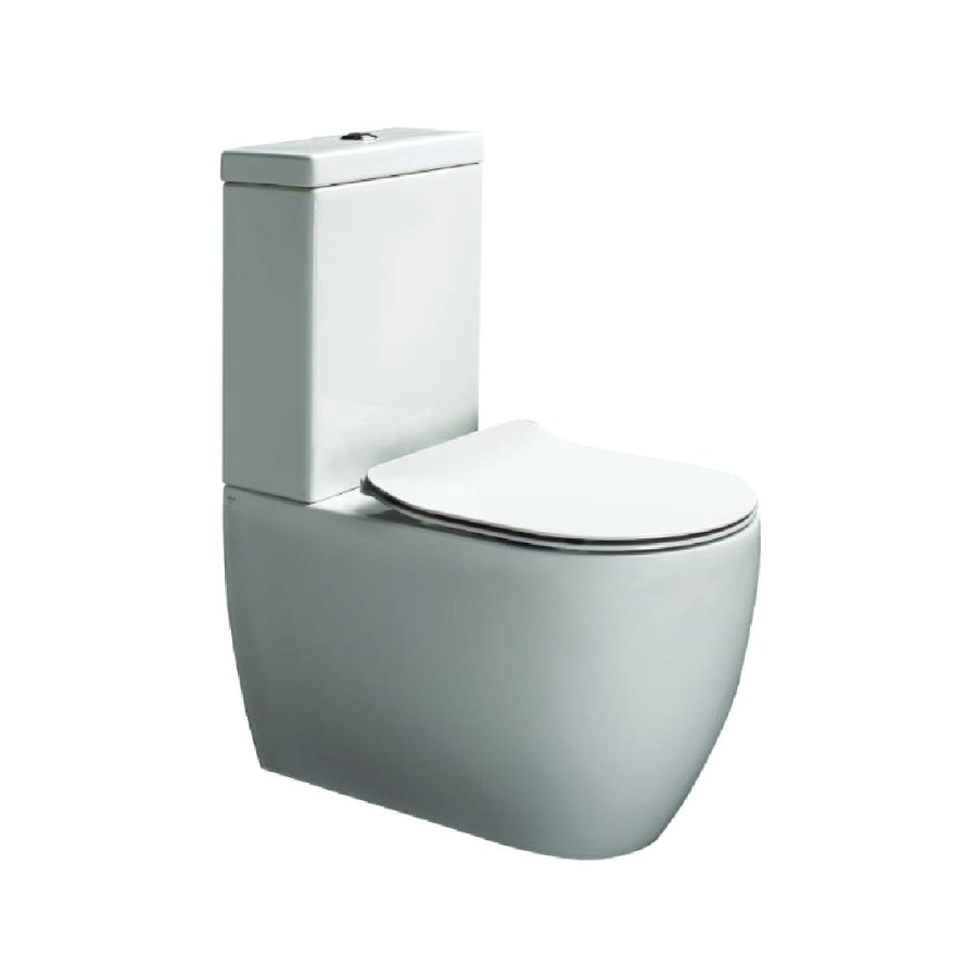 Sanitary Sources AXA Glomp monobloc floor standing wc + cistern white glossy 0201301+ 0205101