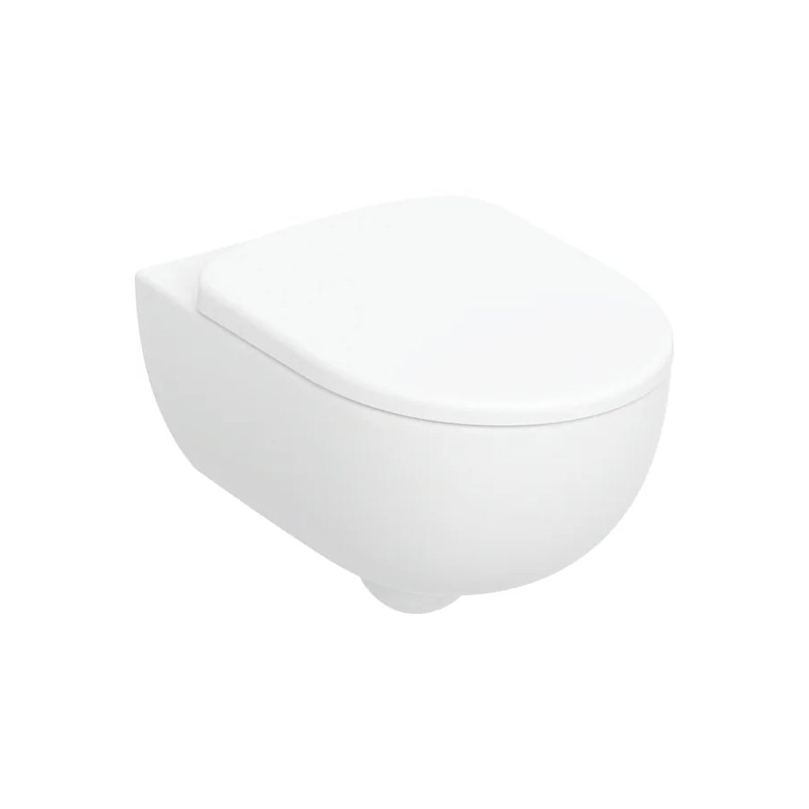 Sanitary Sources Geberit Selnova Premium wall-hung WC set, washdown, shrouded, Rimfree, with WC seat