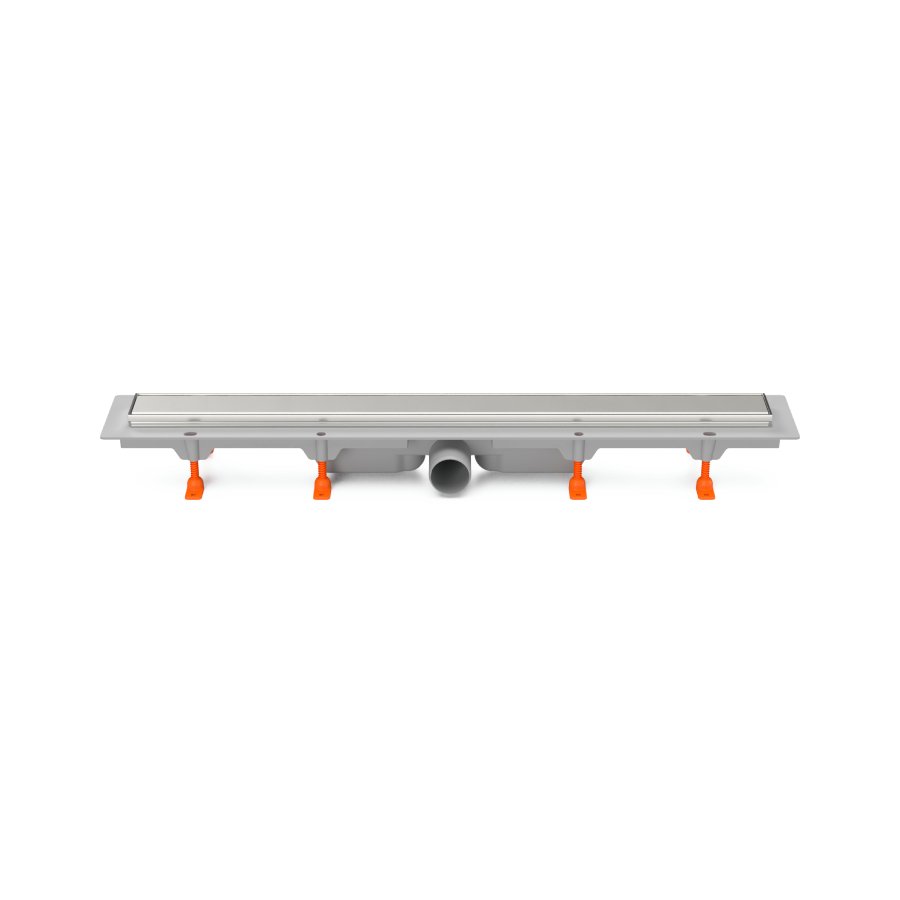 Sanitary Sources Chudej Linear floor drain SS frame bottom outlet D50. 650MM, Klasik grid matt, no siphon MCH650k