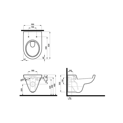 NOVO PRO WC Wall Hung m33100