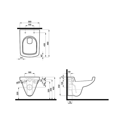 NOVA PRO WC Wall Hung m33104