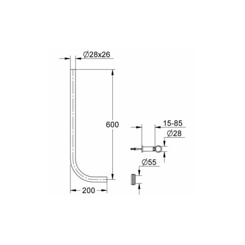 Grohe flush pipe 37107