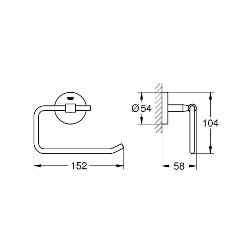 Grohe BauCosmopolitan Toilet Roll Holder 40457