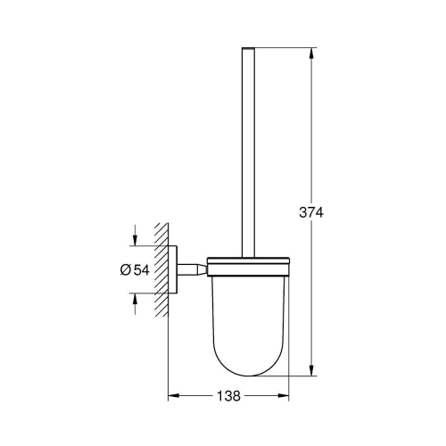 Grohe BauCosmopolitan Toilet Brush Set 40463