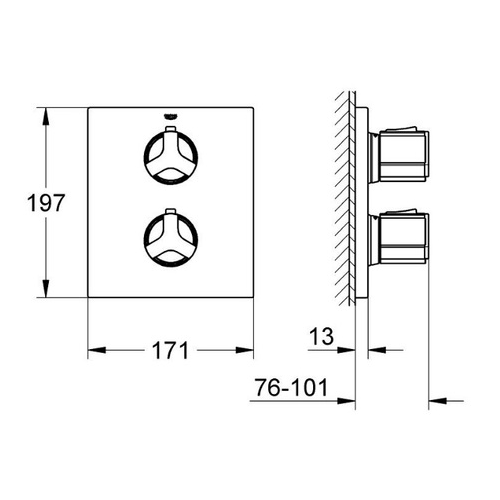 Allure Thermostat for concealed 19380