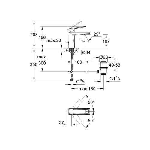 Allure Brilliant Single-lever basin mixer 1/2 M-Size
