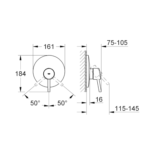 Grohe Concetto Single-Lever Shower Mixer Trim 19345