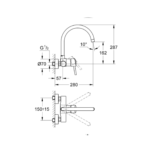 Wall mounted 32667