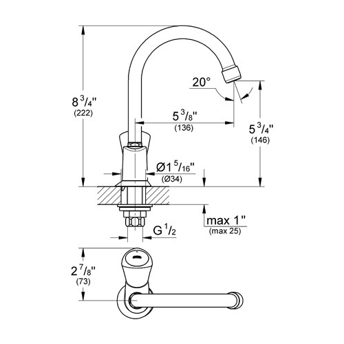 Single-Handle Kitchen Faucet  20179