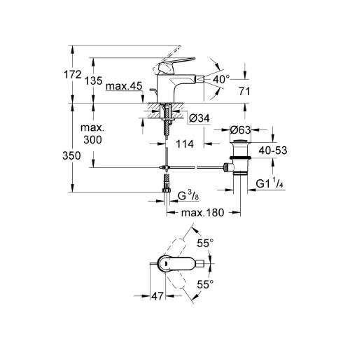 Eurosmart Cosmopolitan Bidet mixer 1/2 32839