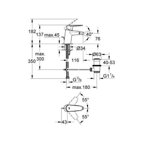 Eurodisc Cosmopolitan Bidet mixer 33244
