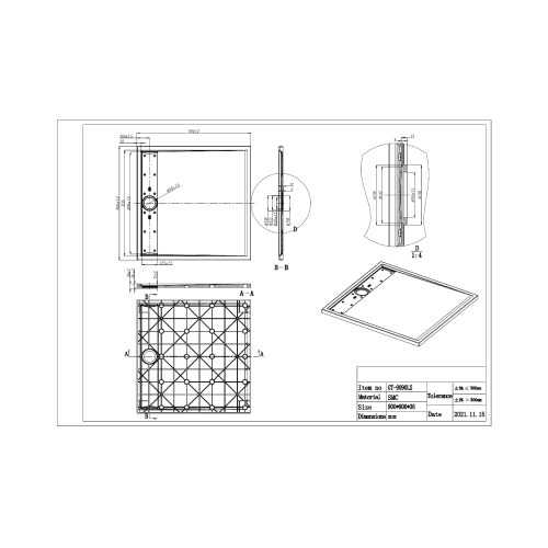 SMC SHOWER TRAY Slate Stone Effect  9090LS