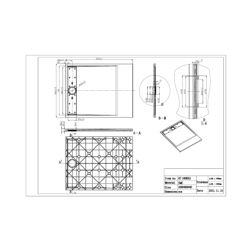 SMC SHOWER TRAY Slate Stone Effect 10080LS