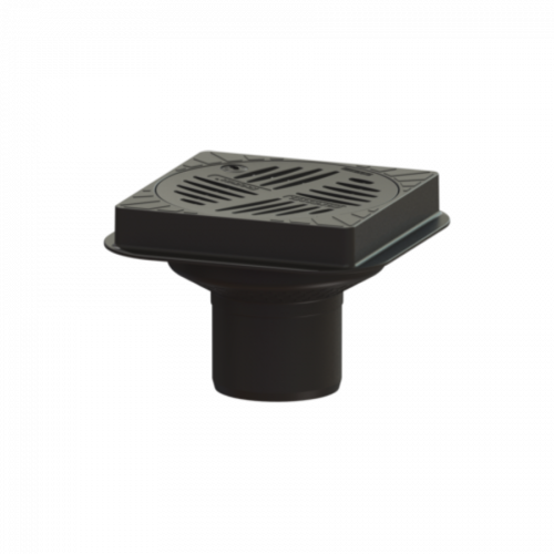 Kessel Parking deck drain, Ecoguss DN 125, square, Connection polymer pipe (48502)