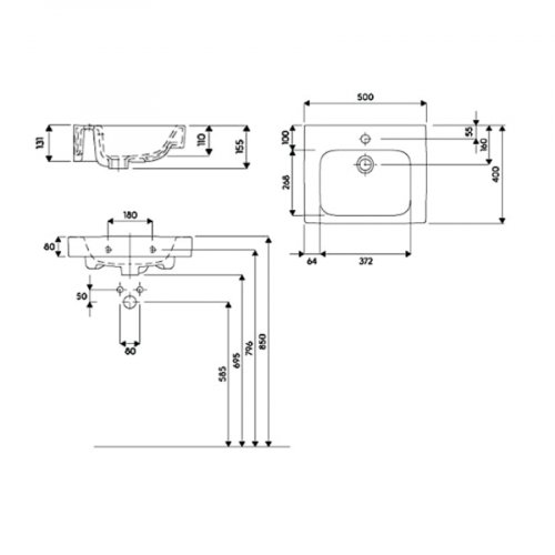 Kolo modo washbasin 50 31950