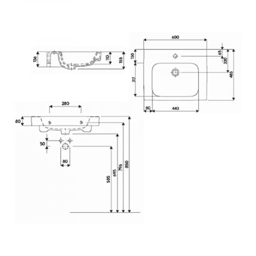 Kolo modo washbasin 60 31960