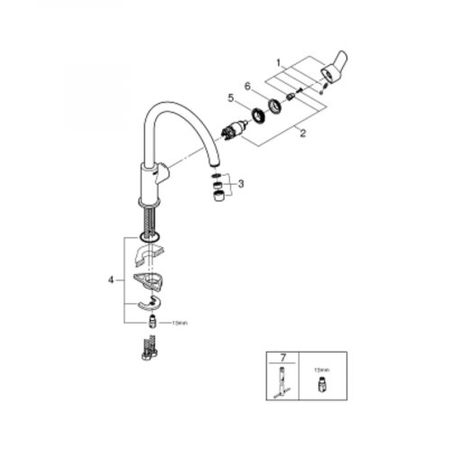 Grohe bauedge single-lever sink mixer 1/2 31 367 000