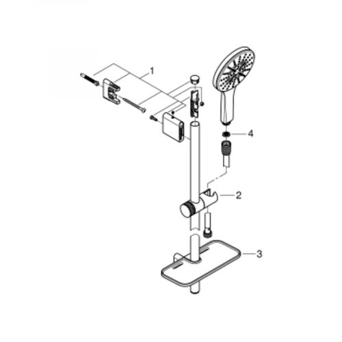 Grohe rainshower smartactive 130 shower rail set 3 sprays 26 575 000