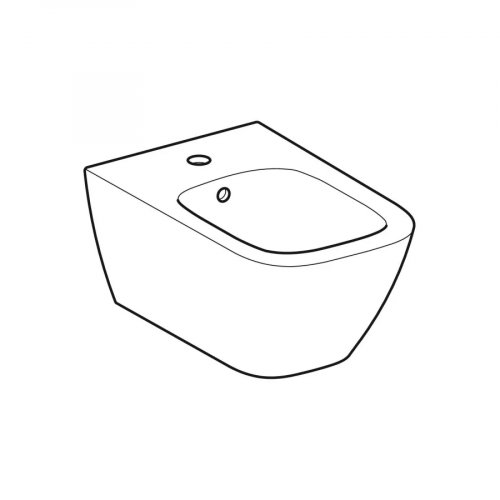 Geberit Smyle Square wall-hung bidet, shrouded