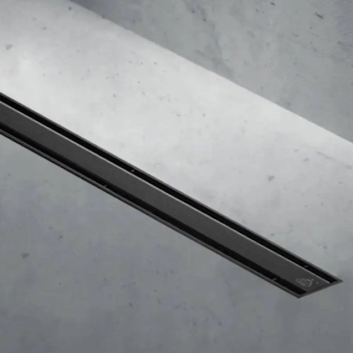 Chudej Linear floor drain slim line black 600MM Swivel siphon D50 Black MCH600SB