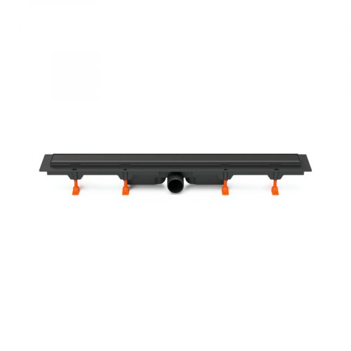 Chudej Linear floor drain bottom outlet D50, Klasik/Floor, no siphon Black MCH650KB